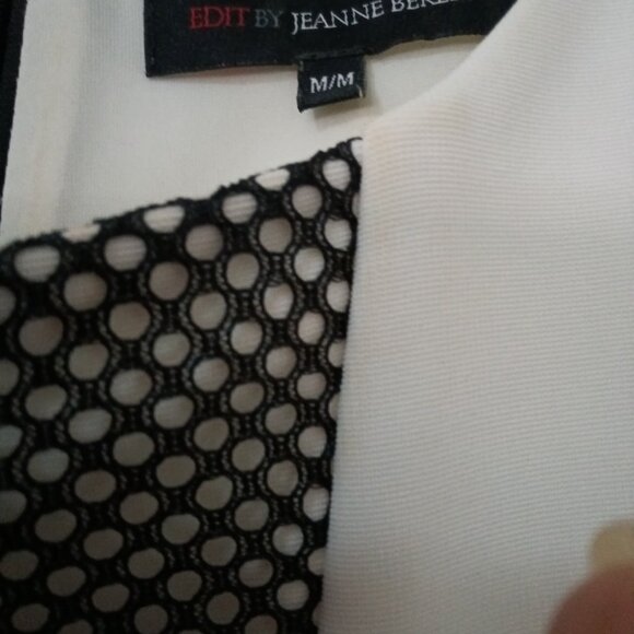 Dress By Jeañne Beker black and cream size 10 - Picture 3 of 7